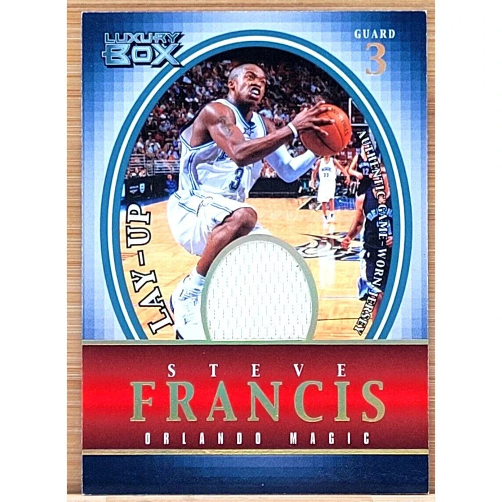 2004-05 TOPPS LUXURY BOX STEVE FRANCIS LAY-UP‎ #D/30 GAME USED JERSEY MAGIC